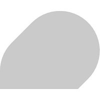HAMMERBACHER Anbautisch höhenverstellbar Gradeo lichtgrau, silber Tropfenform 103,0 x 80,0 x 68,0 - 76,0 cm von HAMMERBACHER