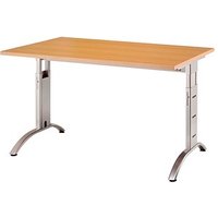 HAMMERBACHER FS12 höhenverstellbarer Schreibtisch buche rechteckig, C-Fuß-Gestell silber 120,0 x 80,0 cm HAMMERBACHER FS12 höhenverstellbarer Schreibtisch buche rechteckig, C-Fuß-Gestell silber 120,0 x 80,0 cm von HAMMERBACHER