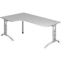 HAMMERBACHER FS82 Schreibtisch lichtgrau L-Form, C-Fuß-Gestell silber 200,0 x 80,0/120,0 cm HAMMERBACHER FS82 Schreibtisch lichtgrau L-Form, C-Fuß-Gestell silber 200,0 x 80,0/120,0 cm von HAMMERBACHER