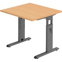 HAMMERBACHER Gradeo höhenverstellbarer Schreibtisch buche quadratisch, C-Fuß-Gestell grau 80,0 x 80,0 cm HAMMERBACHER Gradeo höhenverstellbarer Schreibtisch buche quadratisch, C-Fuß-Gestell grau 80,0 x 80,0 cm von HAMMERBACHER