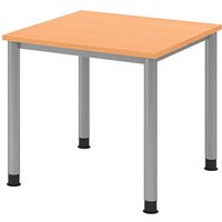 HAMMERBACHER HS08 höhenverstellbarer Schreibtisch buche quadratisch, 4-Fuß-Gestell silber 80,0 x 80,0 cm HAMMERBACHER HS08 höhenverstellbarer Schreibtisch buche quadratisch, 4-Fuß-Gestell silber 80,0 x 80,0 cm von HAMMERBACHER