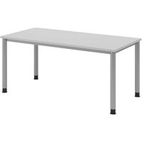 HAMMERBACHER HS16 höhenverstellbarer Schreibtisch lichtgrau rechteckig, 4-Fuß-Gestell silber 160,0 x 80,0 cm HAMMERBACHER HS16 höhenverstellbarer Schreibtisch lichtgrau rechteckig, 4-Fuß-Gestell silber 160,0 x 80,0 cm von HAMMERBACHER
