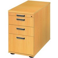 HAMMERBACHER Haziender Standcontainer buche 4 Auszüge Kunststoff-Relinggriff silber 42,8 x 80,0 x 72,0 - 76,0 cm HAMMERBACHER Haziender Standcontainer buche 4 Auszüge Kunststoff-Relinggriff silber 42,8 x 80,0 x 72,0 - 76,0 cm von HAMMERBACHER