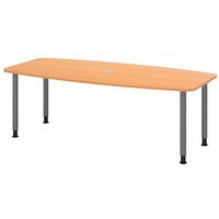 HAMMERBACHER Konferenztisch KT22C buche Tonnenform, Rundrohr grau, 220,0 x 83,0/103,0 x 72,0 - 74,0 cm HAMMERBACHER Konferenztisch KT22C buche Tonnenform, Rundrohr grau, 220,0 x 83,0/103,0 x 72,0 - 74,0 cm von HAMMERBACHER