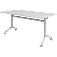 HAMMERBACHER Mehrzwecktisch KF 16 lichtgrau rechteckig, T-Fuß-Gestell silber, 160,0 x 80,0 x 75,0 cm von HAMMERBACHER