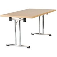 HAMMERBACHER Mehrzwecktisch buche rechteckig, Rundrohr chrom, 160,0 x 80,0 x 73,5 cm HAMMERBACHER Mehrzwecktisch buche rechteckig, Rundrohr chrom, 160,0 x 80,0 x 73,5 cm von HAMMERBACHER