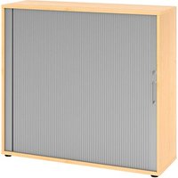 HAMMERBACHER Mirakel Rollladenschrank ahorn, silber 2 Fachböden 120,0 x 40,0 x 110,0 cm von HAMMERBACHER