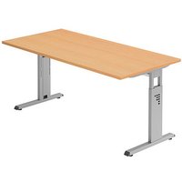 HAMMERBACHER OS 16 Gradeo höhenverstellbarer Schreibtisch buche rechteckig, C-Fuß-Gestell silber 160,0 x 80,0 cm HAMMERBACHER OS 16 Gradeo höhenverstellbarer Schreibtisch buche rechteckig, C-Fuß-Gestell silber 160,0 x 80,0 cm von HAMMERBACHER