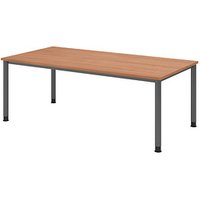 HAMMERBACHER Orbis höhenverstellbarer Schreibtisch nussbaum rechteckig, 4-Fuß-Gestell grau 200,0 x 100,0 cm HAMMERBACHER Orbis höhenverstellbarer Schreibtisch nussbaum rechteckig, 4-Fuß-Gestell grau 200,0 x 100,0 cm von HAMMERBACHER