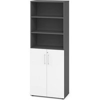HAMMERBACHER Regalschrank Popular, V968T3/G/W/BS grafit, weiß 80,0 x 42,0 x 215,6 cm HAMMERBACHER Regalschrank Popular, V968T3/G/W/BS grafit, weiß 80,0 x 42,0 x 215,6 cm von HAMMERBACHER