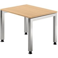 HAMMERBACHER Prokura höhenverstellbarer Schreibtisch buche rechteckig, 4-Fuß-Gestell silber 80,0 x 80,0 cm HAMMERBACHER Prokura höhenverstellbarer Schreibtisch buche rechteckig, 4-Fuß-Gestell silber 80,0 x 80,0 cm von HAMMERBACHER