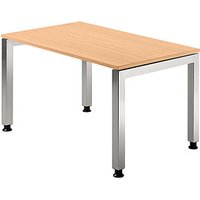 HAMMERBACHER Prokura höhenverstellbarer Schreibtisch buche rechteckig, 4-Fuß-Gestell silber 120,0 x 80,0 cm HAMMERBACHER Prokura höhenverstellbarer Schreibtisch buche rechteckig, 4-Fuß-Gestell silber 120,0 x 80,0 cm von HAMMERBACHER