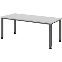 HAMMERBACHER QS19 höhenverstellbarer Schreibtisch lichtgrau rechteckig, 4-Fuß-Gestell grau 180,0 x 80,0 cm HAMMERBACHER QS19 höhenverstellbarer Schreibtisch lichtgrau rechteckig, 4-Fuß-Gestell grau 180,0 x 80,0 cm von HAMMERBACHER