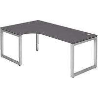 HAMMERBACHER RS82 höhenverstellbarer Schreibtisch grafit L-Form, O-Fuß-Gestell silber 200,0 x 120,0 cm HAMMERBACHER RS82 höhenverstellbarer Schreibtisch grafit L-Form, O-Fuß-Gestell silber 200,0 x 120,0 cm von HAMMERBACHER