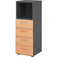 HAMMERBACHER Regalschrank 934S4 Popular, V934S4/G/6/BS grafit, buche 40,0 x 42,0 x 110,0 cm, 1 St. HAMMERBACHER Regalschrank 934S4 Popular, V934S4/G/6/BS grafit, buche 40,0 x 42,0 x 110,0 cm, 1 St. von HAMMERBACHER