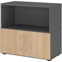 HAMMERBACHER Regalschrank FlexWall, VFW28T1KG/G/E/BS grafit, eiche 80,0 x 40,0 x 74,6 cm, 1 St. von HAMMERBACHER