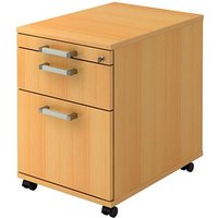 HAMMERBACHER Solid AC20 Rollcontainer buche 3 Auszüge 42,8 x 58,0 x 59,0 cm von HAMMERBACHER