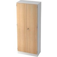 HAMMERBACHER Aktenschrank Savona, V6100/W/E/SG weiß, eiche 4 Fachböden 80,0 x 42,0 x 200,4 cm von HAMMERBACHER