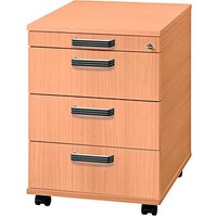 HAMMERBACHER Savona Rollcontainer buche 4 Auszüge 42,8 x 58,0 x 59,0 cm von HAMMERBACHER