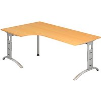 HAMMERBACHER Savona Schreibtisch buche L-Form, C-Fuß-Gestell silber 200,0 x 80,0/120,0 cm HAMMERBACHER Savona Schreibtisch buche L-Form, C-Fuß-Gestell silber 200,0 x 80,0/120,0 cm von HAMMERBACHER