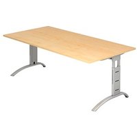 HAMMERBACHER Savona höhenverstellbarer Schreibtisch ahorn rechteckig, C-Fuß-Gestell silber 200,0 x 100,0 cm HAMMERBACHER Savona höhenverstellbarer Schreibtisch ahorn rechteckig, C-Fuß-Gestell silber 200,0 x 100,0 cm von HAMMERBACHER