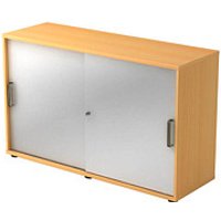 HAMMERBACHER Schiebetürenschrank 1752S, V1752S/6/S/SG buche, silber 1 Fachboden 120,0 x 40,0 x 74,8 cm von HAMMERBACHER