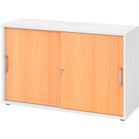 HAMMERBACHER Schiebetürenschrank 1752S, V1752S/W/6/CE buche, weiß 1 Fachboden 120,0 x 40,0 x 74,8 cm von HAMMERBACHER