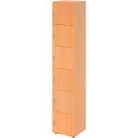 HAMMERBACHER Schließfachschrank buche V264L6/6/6/DS, 6 Schließfächer 40,0 x 42,0 x 215,6 cm von HAMMERBACHER