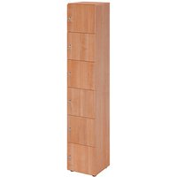 HAMMERBACHER Schließfachschrank nussbaum V264L6/N/N/DS, 6 Schließfächer 40,0 x 42,0 x 215,6 cm von HAMMERBACHER