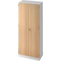 HAMMERBACHER Aktenschrank Unni SE1, V6100/W/E/SG weiß, eiche 4 Fachböden 80,0 x 42,0 x 200,4 cm von HAMMERBACHER
