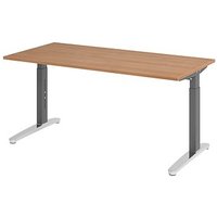 HAMMERBACHER VXB016 höhenverstellbarer Schreibtisch nussbaum rechteckig, C-Fuß-Gestell grau 160,0 x 80,0 cm HAMMERBACHER VXB016 höhenverstellbarer Schreibtisch nussbaum rechteckig, C-Fuß-Gestell grau 160,0 x 80,0 cm von HAMMERBACHER