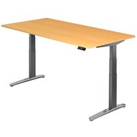 HAMMERBACHER VXBHM2E elektrisch höhenverstellbarer Schreibtisch buche rechteckig, C-Fuß-Gestell grau 200,0 x 100,0 cm HAMMERBACHER VXBHM2E elektrisch höhenverstellbarer Schreibtisch buche rechteckig, C-Fuß-Gestell grau 200,0 x 100,0 cm von HAMMERBACHER