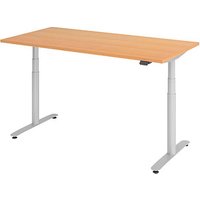 HAMMERBACHER VXDLR16 elektrisch höhenverstellbarer Schreibtisch buche rechteckig, T-Fuß-Gestell silber 160,0 x 80,0 cm HAMMERBACHER VXDLR16 elektrisch höhenverstellbarer Schreibtisch buche rechteckig, T-Fuß-Gestell silber 160,0 x 80,0 cm von HAMMERBACHER
