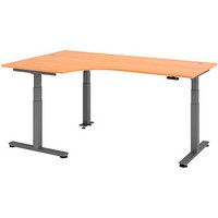 HAMMERBACHER VXDSM82 elektrisch höhenverstellbarer Schreibtisch buche L-Form, T-Fuß-Gestell grau 200,0 x 120,0 cm HAMMERBACHER VXDSM82 elektrisch höhenverstellbarer Schreibtisch buche L-Form, T-Fuß-Gestell grau 200,0 x 120,0 cm von HAMMERBACHER
