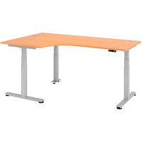 HAMMERBACHER VXDSM82 elektrisch höhenverstellbarer Schreibtisch buche L-Form, T-Fuß-Gestell silber 200,0 x 120,0 cm HAMMERBACHER VXDSM82 elektrisch höhenverstellbarer Schreibtisch buche L-Form, T-Fuß-Gestell silber 200,0 x 120,0 cm von HAMMERBACHER