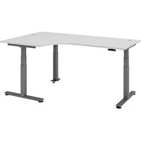 HAMMERBACHER VXDSM82 elektrisch höhenverstellbarer Schreibtisch lichtgrau L-Form, T-Fuß-Gestell grau 200,0 x 120,0 cm HAMMERBACHER VXDSM82 elektrisch höhenverstellbarer Schreibtisch lichtgrau L-Form, T-Fuß-Gestell grau 200,0 x 120,0 cm von HAMMERBACHER