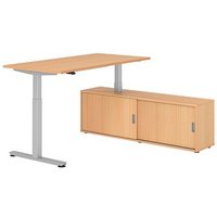 HAMMERBACHER VXMST16SB elektrisch höhenverstellbarer Schreibtisch buche rechteckig, T-Fuß-Gestell silber 160,0 x 80,0 cm HAMMERBACHER VXMST16SB elektrisch höhenverstellbarer Schreibtisch buche rechteckig, T-Fuß-Gestell silber 160,0 x 80,0 cm von HAMMERBACHER