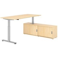 HAMMERBACHER VXMST19SB elektrisch höhenverstellbarer Schreibtisch ahorn rechteckig, T-Fuß-Gestell silber 180,0 x 80,0 cm HAMMERBACHER VXMST19SB elektrisch höhenverstellbarer Schreibtisch ahorn rechteckig, T-Fuß-Gestell silber 180,0 x 80,0 cm von HAMMERBACHER