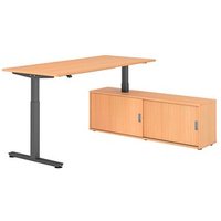 HAMMERBACHER VXMST19SB elektrisch höhenverstellbarer Schreibtisch buche rechteckig, T-Fuß-Gestell grau 180,0 x 80,0 cm HAMMERBACHER VXMST19SB elektrisch höhenverstellbarer Schreibtisch buche rechteckig, T-Fuß-Gestell grau 180,0 x 80,0 cm von HAMMERBACHER