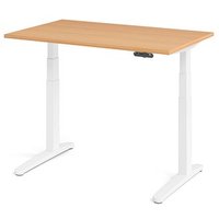 HAMMERBACHER XBHM12 elektrisch höhenverstellbarer Schreibtisch buche rechteckig, C-Fuß-Gestell weiß 120,0 x 80,0 cm HAMMERBACHER XBHM12 elektrisch höhenverstellbarer Schreibtisch buche rechteckig, C-Fuß-Gestell weiß 120,0 x 80,0 cm von HAMMERBACHER