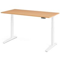 HAMMERBACHER XBHM16 elektrisch höhenverstellbarer Schreibtisch buche rechteckig, C-Fuß-Gestell weiß 160,0 x 80,0 cm HAMMERBACHER XBHM16 elektrisch höhenverstellbarer Schreibtisch buche rechteckig, C-Fuß-Gestell weiß 160,0 x 80,0 cm von HAMMERBACHER