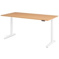 HAMMERBACHER XBHM2E elektrisch höhenverstellbarer Schreibtisch buche rechteckig, C-Fuß-Gestell weiß 200,0 x 100,0 cm HAMMERBACHER XBHM2E elektrisch höhenverstellbarer Schreibtisch buche rechteckig, C-Fuß-Gestell weiß 200,0 x 100,0 cm von HAMMERBACHER