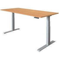 HAMMERBACHER XDKB19 elektrisch höhenverstellbarer Schreibtisch buche rechteckig, C-Fuß-Gestell silber 180,0 x 80,0 cm HAMMERBACHER XDKB19 elektrisch höhenverstellbarer Schreibtisch buche rechteckig, C-Fuß-Gestell silber 180,0 x 80,0 cm von HAMMERBACHER