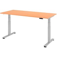 HAMMERBACHER XDSM19 elektrisch höhenverstellbarer Schreibtisch buche rechteckig, T-Fuß-Gestell silber 180,0 x 80,0 cm HAMMERBACHER XDSM19 elektrisch höhenverstellbarer Schreibtisch buche rechteckig, T-Fuß-Gestell silber 180,0 x 80,0 cm von HAMMERBACHER