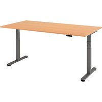 HAMMERBACHER XDSM2E elektrisch höhenverstellbarer Schreibtisch buche rechteckig, T-Fuß-Gestell grau 200,0 x 100,0 cm HAMMERBACHER XDSM2E elektrisch höhenverstellbarer Schreibtisch buche rechteckig, T-Fuß-Gestell grau 200,0 x 100,0 cm von HAMMERBACHER