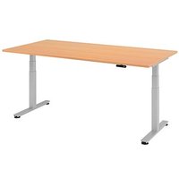 HAMMERBACHER XDSM2E elektrisch höhenverstellbarer Schreibtisch buche rechteckig, T-Fuß-Gestell silber 200,0 x 100,0 cm HAMMERBACHER XDSM2E elektrisch höhenverstellbarer Schreibtisch buche rechteckig, T-Fuß-Gestell silber 200,0 x 100,0 cm von HAMMERBACHER