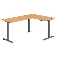 HAMMERBACHER XDSMW1616 elektrisch höhenverstellbarer Schreibtisch buche rechteckig, T-Fuß-Gestell grau 160,0 x 240,0 cm HAMMERBACHER XDSMW1616 elektrisch höhenverstellbarer Schreibtisch buche rechteckig, T-Fuß-Gestell grau 160,0 x 240,0 cm von HAMMERBACHER