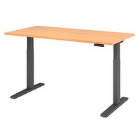 HAMMERBACHER XMKA16 elektrisch höhenverstellbarer Schreibtisch buche rechteckig, C-Fuß-Gestell grau 160,0 x 80,0 cm HAMMERBACHER XMKA16 elektrisch höhenverstellbarer Schreibtisch buche rechteckig, C-Fuß-Gestell grau 160,0 x 80,0 cm von HAMMERBACHER