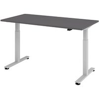 HAMMERBACHER XMST16 elektrisch höhenverstellbarer Schreibtisch grafit rechteckig, T-Fuß-Gestell silber 160,0 x 80,0 cm HAMMERBACHER XMST16 elektrisch höhenverstellbarer Schreibtisch grafit rechteckig, T-Fuß-Gestell silber 160,0 x 80,0 cm von HAMMERBACHER