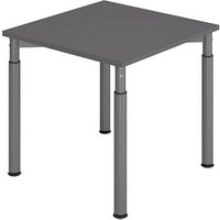 HAMMERBACHER YS08 höhenverstellbarer Schreibtisch grafit quadratisch, 4-Fuß-Gestell grau 80,0 x 80,0 cm HAMMERBACHER YS08 höhenverstellbarer Schreibtisch grafit quadratisch, 4-Fuß-Gestell grau 80,0 x 80,0 cm von HAMMERBACHER